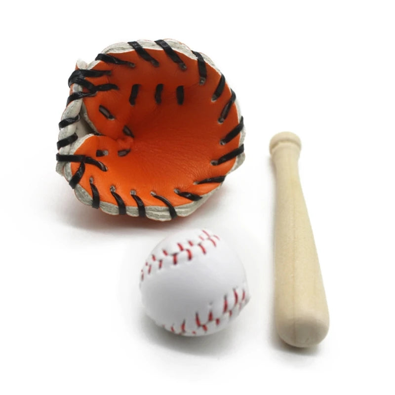 Gentle Newborn Props Mini Baseball Bat, Glove