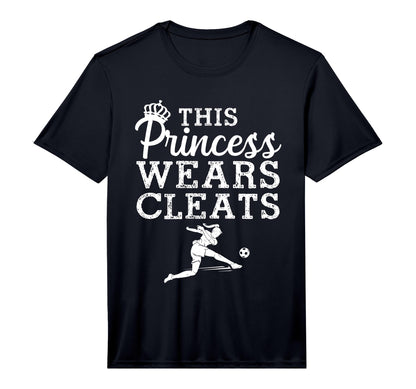 Soccer Princess Wears Cleats Football T-Shirt - Graphic Print Unisex