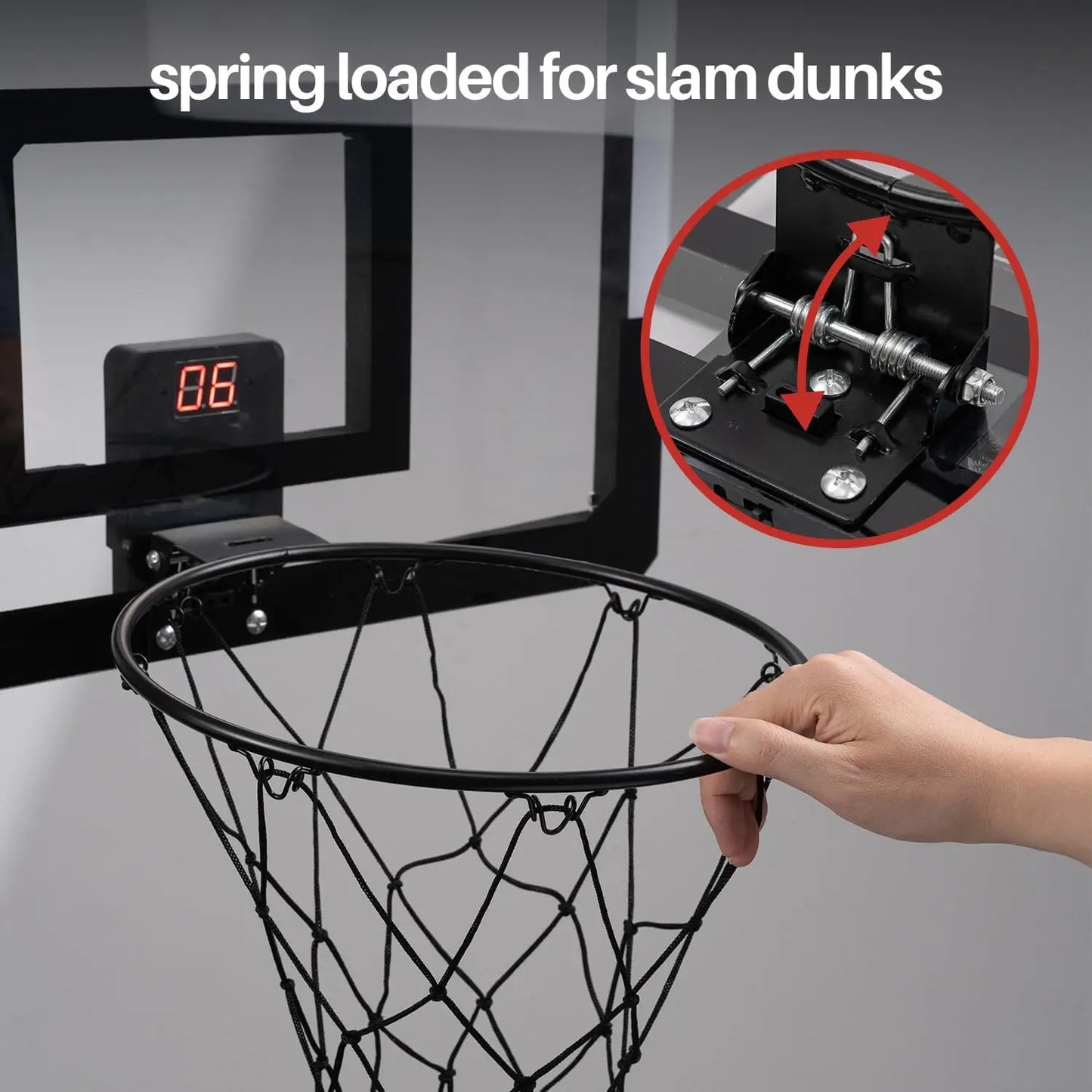 Electronic Scoring Basketball Hoop Breakaway Rim
