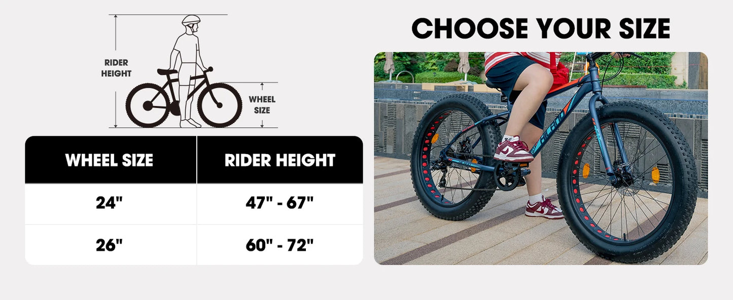 20 Inch Kids Mountain Bike 7-Speed, Dual-Disc Brake