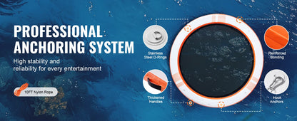 SucceBuy Inflatable Floating Dock 10x8FT