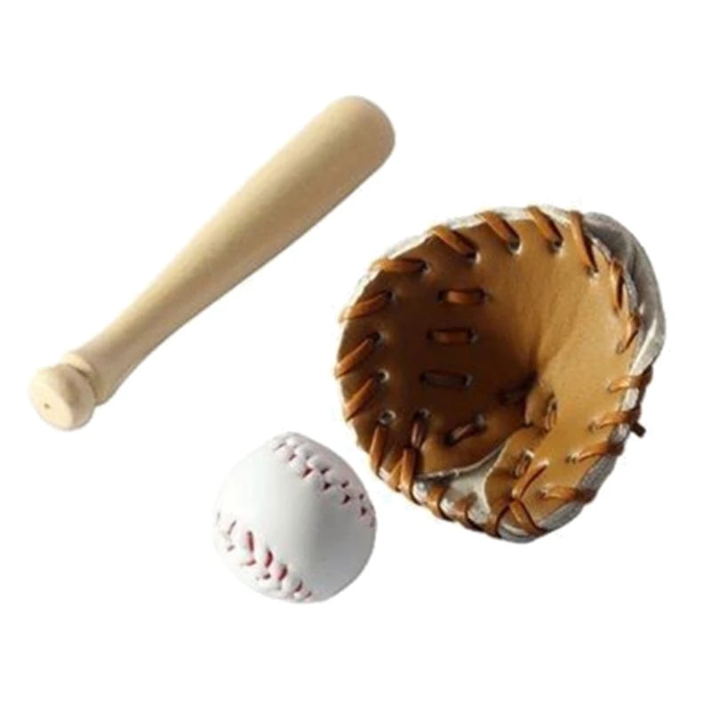 Gentle Newborn Props Mini Baseball Bat, Glove
