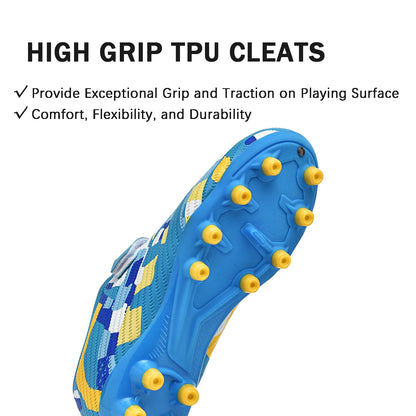 Kids Soccer Cleats Athletic Outdoor FG Football Boots Boys Girls Training Sneakers AG Youth Soccer Shoes for Little/Big Kids