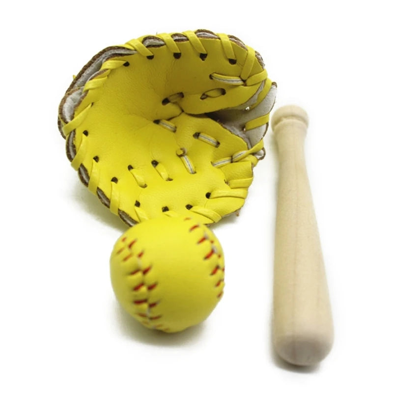 Gentle Newborn Props Mini Baseball Bat, Glove