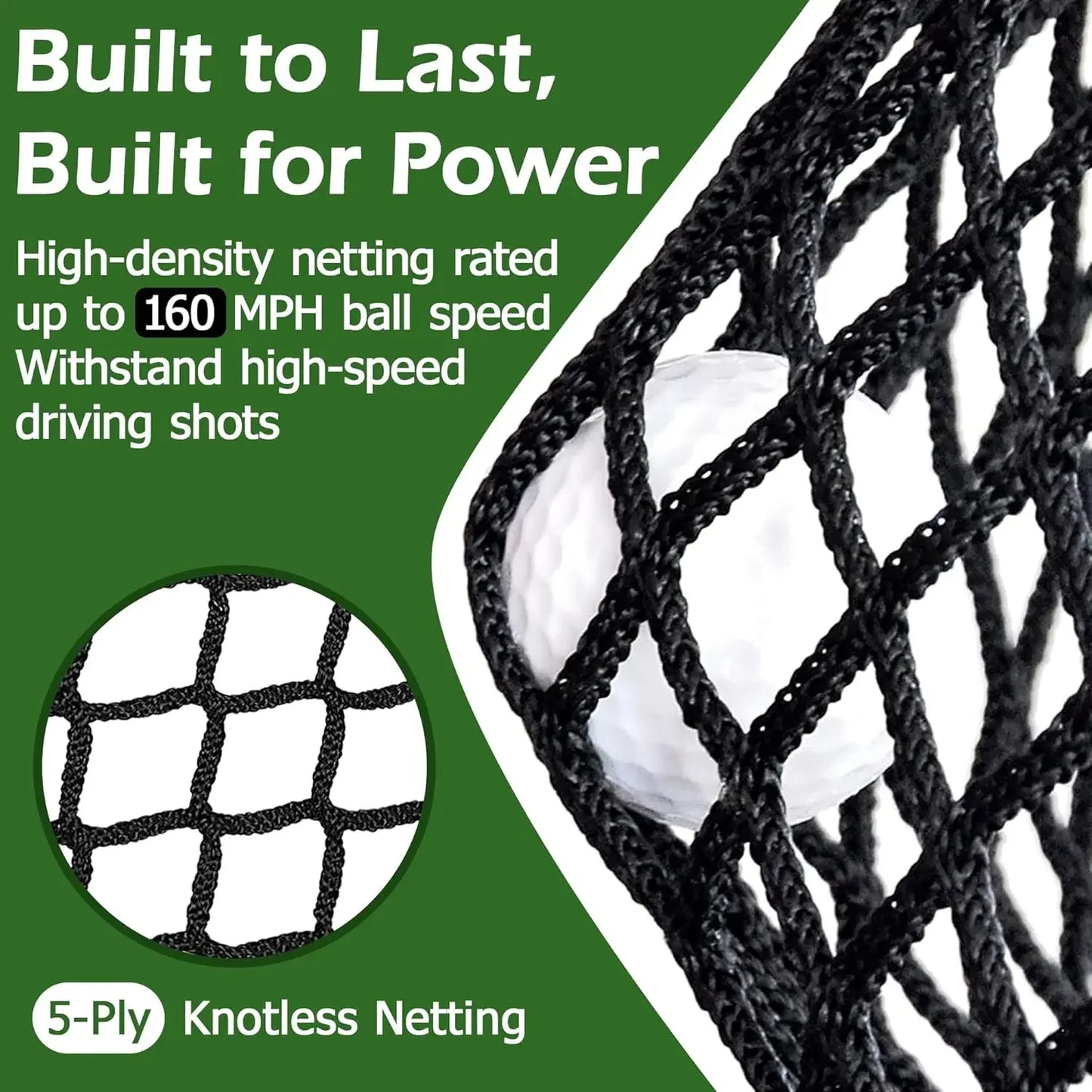 Heavy Duty Golf Hitting Net with Tri-Turf Golf Mat