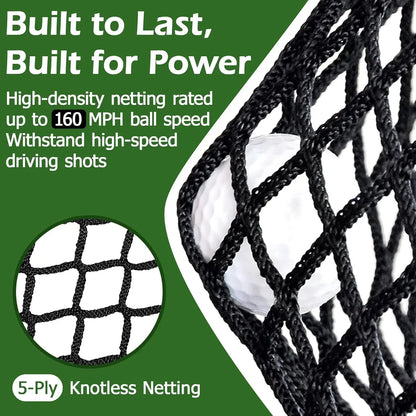 Heavy Duty Golf Hitting Net with Tri-Turf Golf Mat