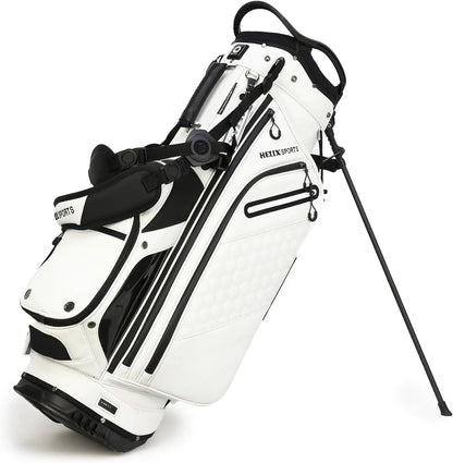 Lightweight 14 Dividers Leather Golf Stand Bag