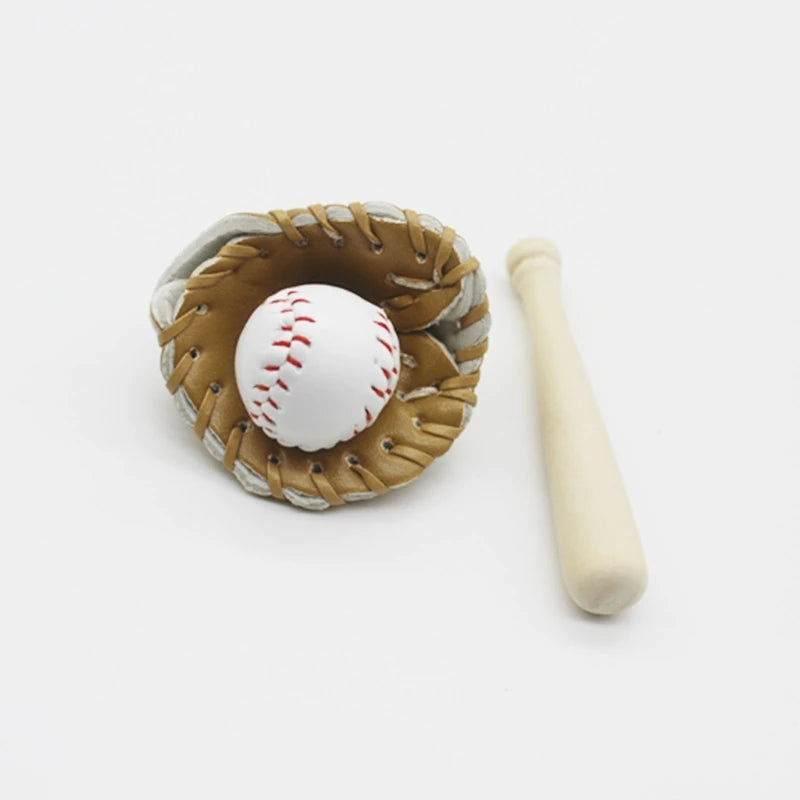 Gentle Newborn Props Mini Baseball Bat, Glove