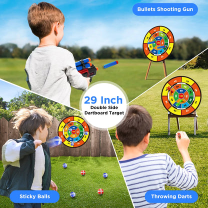 2X Bow Arrow + Guns Toy For Kids