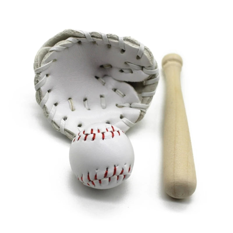 Gentle Newborn Props Mini Baseball Bat, Glove
