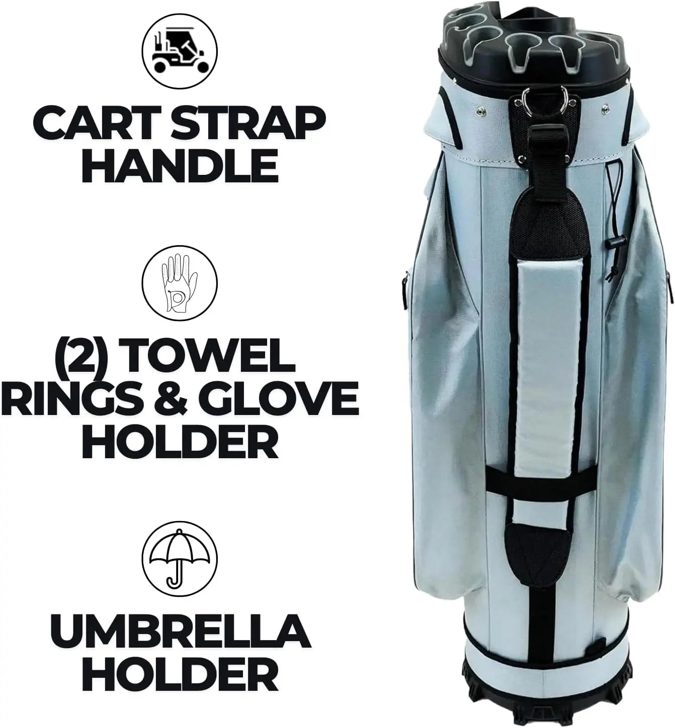 Golf Cart Bag - Quiet-Lock 14 Way Club Divider