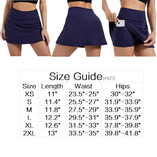 Women's High-Waisted Tennis Skirt Exercise Golf