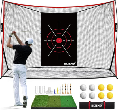 Heavy Duty Golf Hitting Net with Tri-Turf Golf Mat