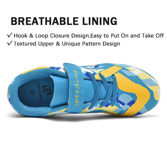 Kids Soccer Cleats Athletic Outdoor FG Football Boots Boys Girls Training Sneakers AG Youth Soccer Shoes for Little/Big Kids