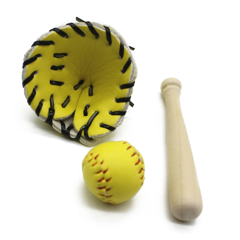 Gentle Newborn Props Mini Baseball Bat, Glove