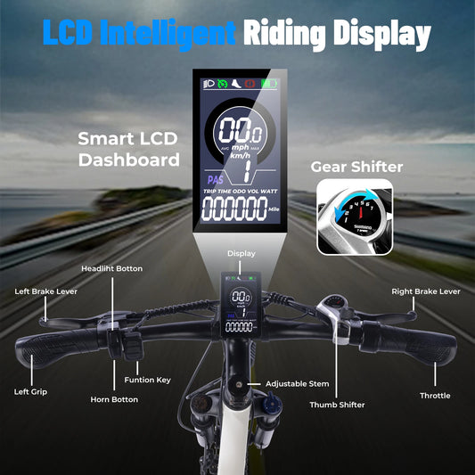 26"x4.0 350W Peak,Electric Mountain Bike,19.9mph