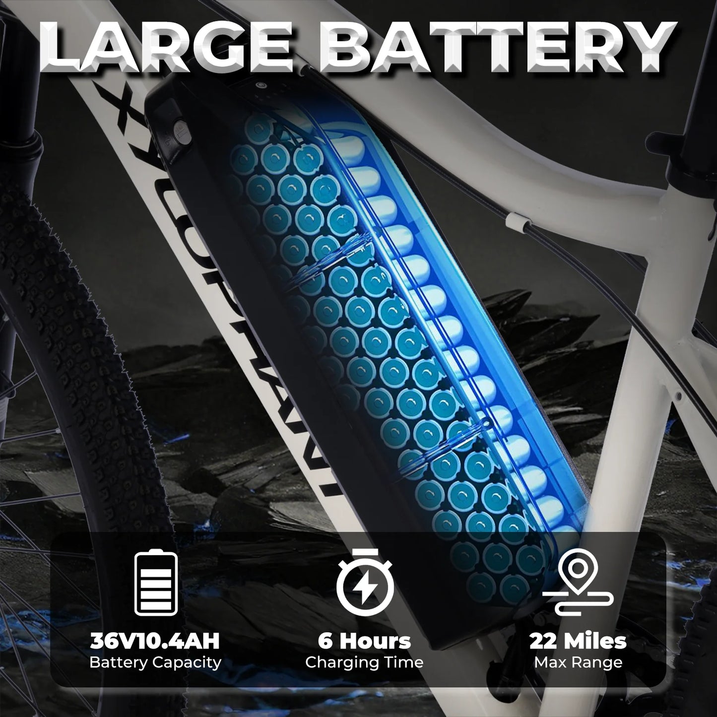 26"x4.0 350W Peak,Electric Mountain Bike,19.9mph