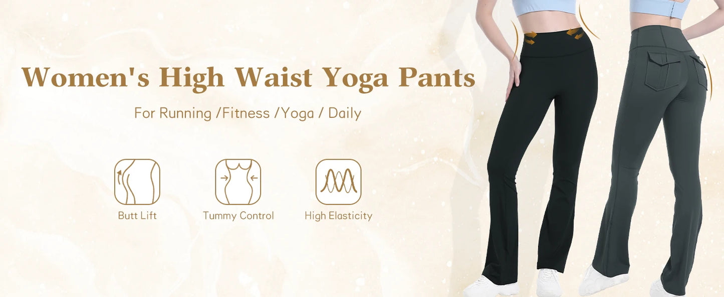 Women's Flare Leggings with Pockets