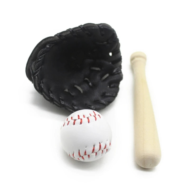 Gentle Newborn Props Mini Baseball Bat, Glove