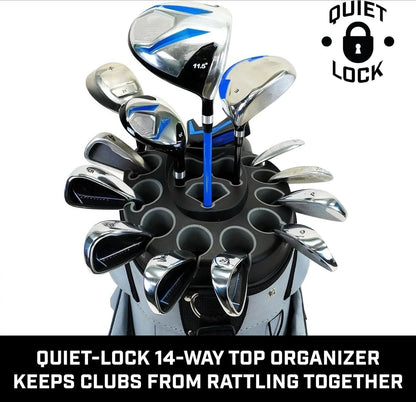 Golf Cart Bag - Quiet-Lock 14 Way Club Divider