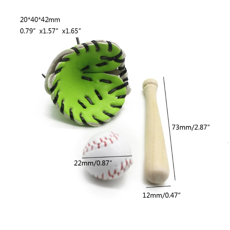 Gentle Newborn Props Mini Baseball Bat, Glove