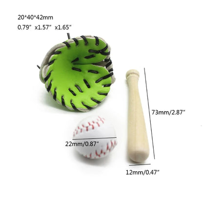Gentle Newborn Props Mini Baseball Bat, Glove