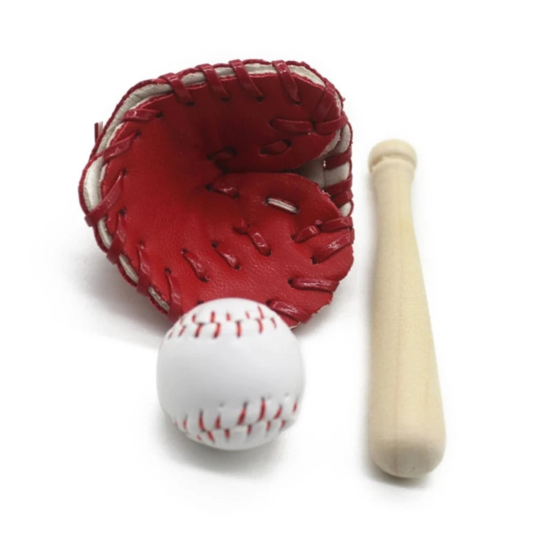 Gentle Newborn Props Mini Baseball Bat, Glove