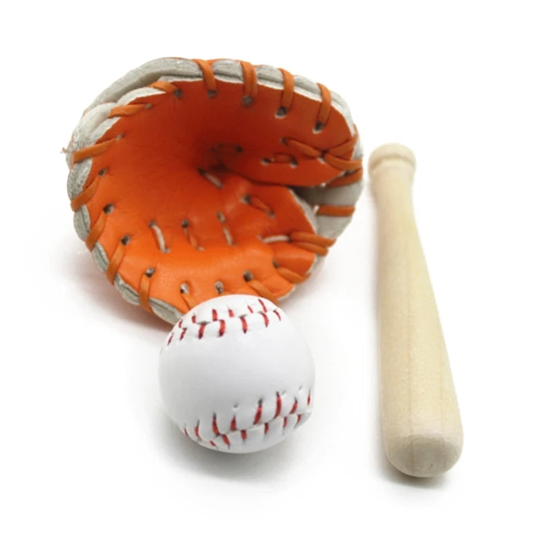 Gentle Newborn Props Mini Baseball Bat, Glove