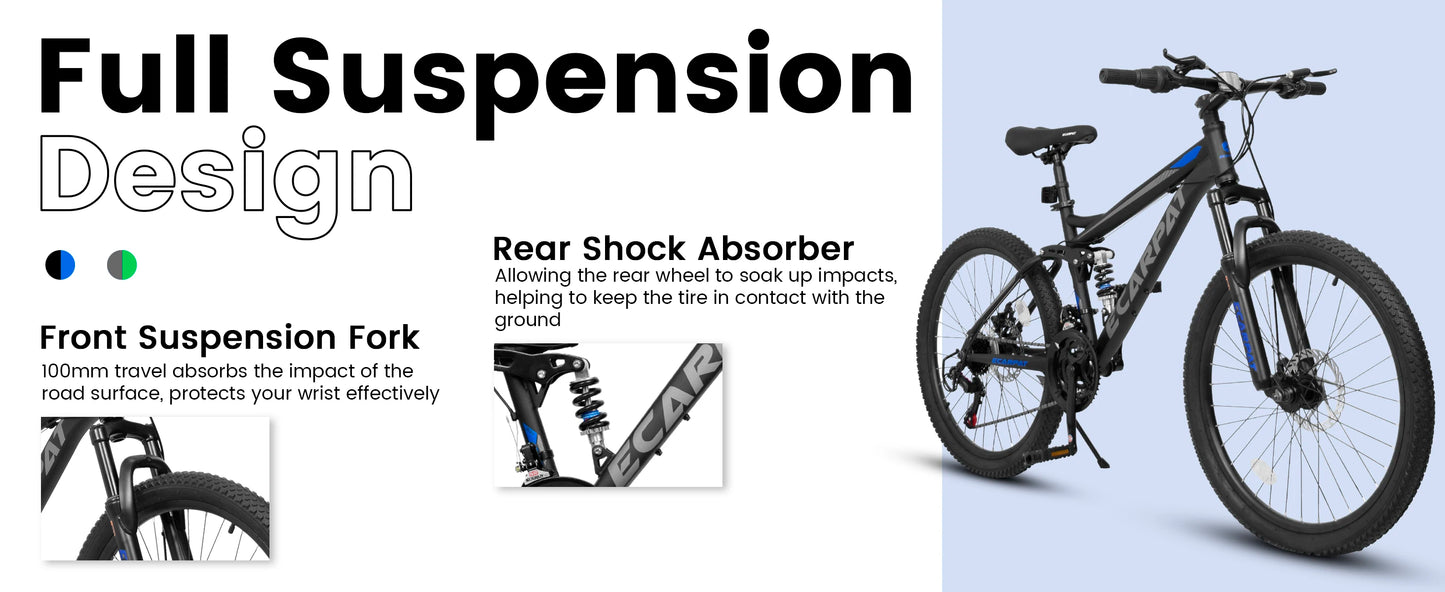 24/26/27.5 Inch,Mountain Bike, 21-Speed