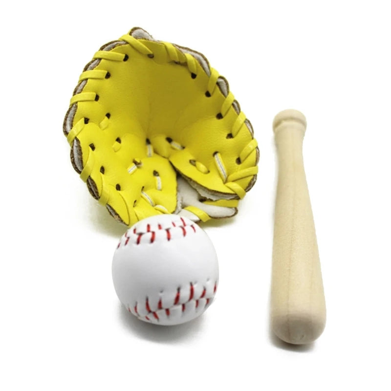 Gentle Newborn Props Mini Baseball Bat, Glove
