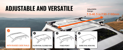 Adjustable Aliuminum  Baggage Luggage Carrier for SUVs, Sedans